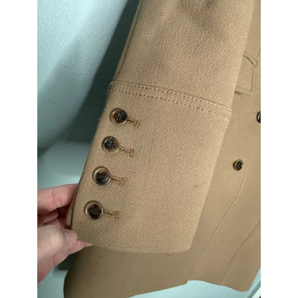 J.crew Double Cloth by Manifattura di Carmignano‎ wool long jacket tan